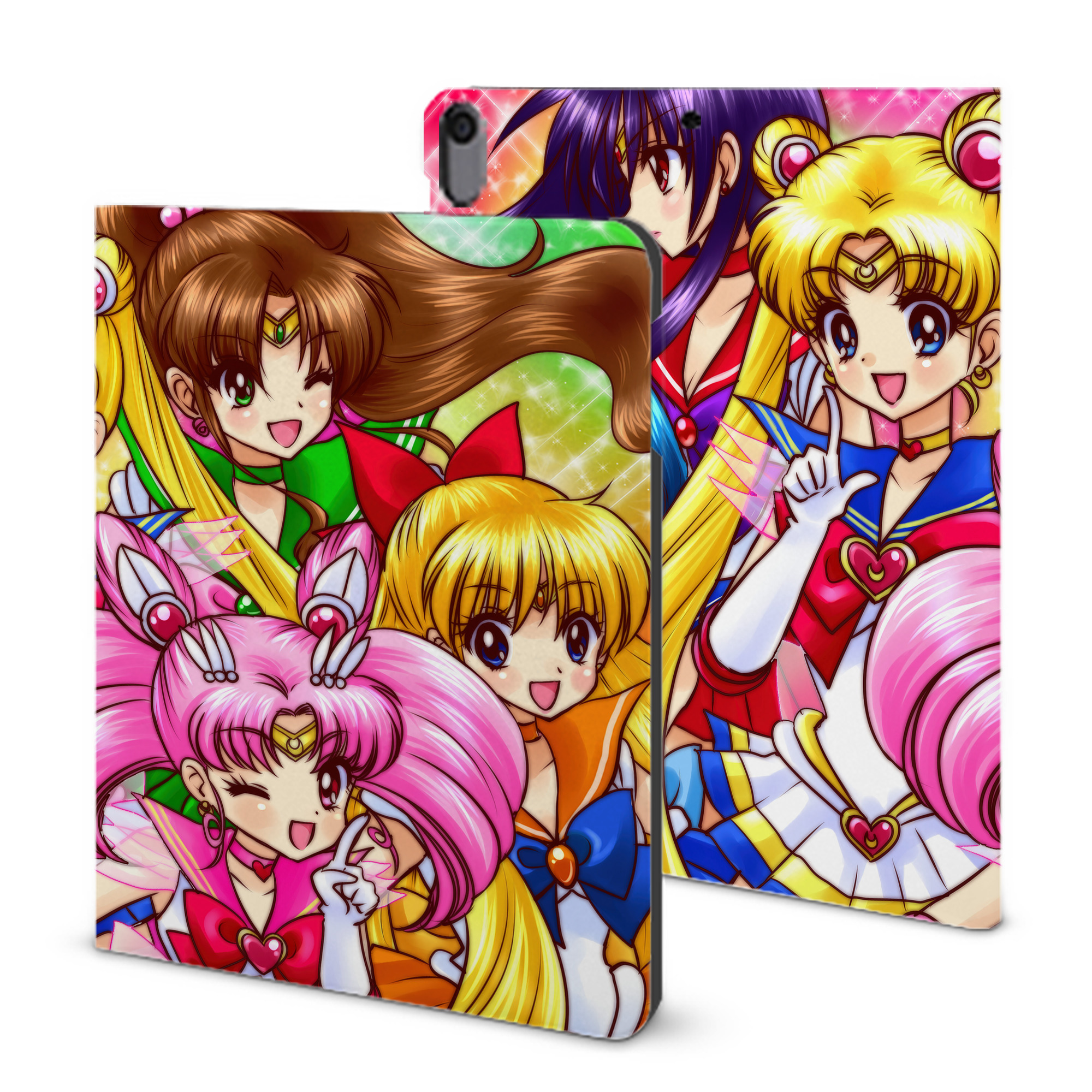 （画像用） 美少女戦士セーラームーン Sailor Moon IPad ケース ブック型 PUレザー TPU 耐衝撃 軽量 薄型 ペン収納なし 全面保護 IPad 各モデル対応